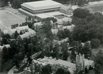 Aerial view of Boatwright Memorial Library by University of Richmond