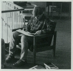 Student Studying in Boatwright Memorial Library by University of Richmond