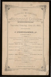 Closing Exercises - Richmond College - Programme - 1893
