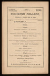 Closing Exercises - Richmond College - Program - 1896