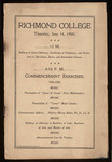 Richmond College Commencement Exercises - 1900