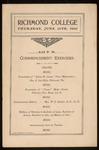 Richmond College Commencement Exercises - 1901