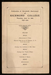 Celebration of the Seventieth Anniversary of Richmond College - 1902