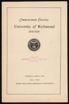 Commencement Exercises University of Richmond - 1926