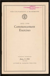 The University of Richmond Commencement Exercises Program - 1936
