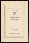 The University of Richmond Commencement Exercises Program - 1940