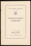 The University of Richmond Commencement Exercises - 1947