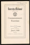 University of Commencement Exercises Program - 1949