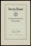 University of Commencement Exercises Program - 1950