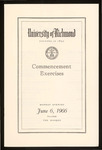 University of Richmond Commencement Exercises Program - 1966