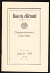 University of Richmond Commencement Exercises Program - 1969