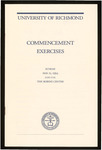 University of Richmond Commencement Exercises Program - 1994