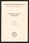 University of Richmond Commencement Exercises Program - 2002