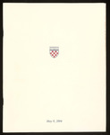 University of Richmond Commencement Exercises Program - 2004