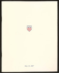 University of Richmond Commencement Exercises Program - 2007