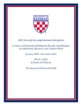 2022 Faculty Accomplishments Reception