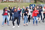 Practicing Flash Mob at Visitor Parking Lot by New Fraternity Row by Patricia Herrera and Mariela Méndez