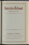 Catalogue of the Graduate School - 1952