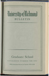 Catalogue of the Graduate School - 1953