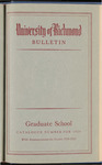 Catlogue of the Graduate School - 1954
