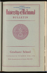 Catalogue of the Graduate School - 1958