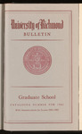 Catalogue of the Graduate School - 1962