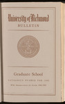 Catalogue of the Graduate School - 1968