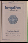 Catalogue of the Graduate School - 1971