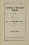 University of Richmond Bulletin: Catalogue of the T.C. Williams School of Law for 1927-1928