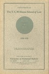 University of Richmond Bulletin: Catalogue of the T.C. Williams School of Law for 1934-1935