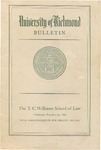 University of Richmond Bulletin: Catalog of the T.C. Williams School of Law for 1961-1962 by University of Richmond