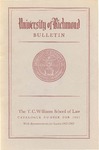 University of Richmond Bulletin: Catalog of the T.C. Williams School of Law for 1962-1963 by University of Richmond