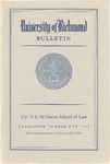 University of Richmond Bulletin: Catalog of the T.C. Williams School of Law for 1963-1964