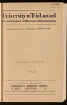 University of Richmond Evening School of Business Administration