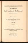 Bulletin University of Richmond