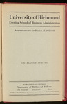 University of Richmond Evening School of Business Administration