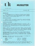Museletter: September 1983 by Bill Grady
