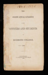 The Fourth Annual Catalogue of the Officers and Students of Richmond College