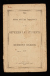 The Fifth Annual Catalogue of the Officers and Students of Richmond College