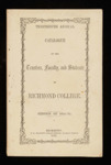 Thirteenth Annual Catalogue of the Trustees, Faculty, and Students of Richmond College