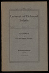 University of Richmond Bulletin