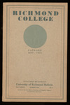 Richmond College Catalog Session, 1933-1934