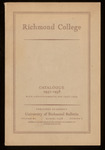 Richmond College Catalogue 1937-1938