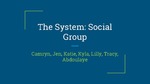 The System: Social Group by Lilly Alemayehu, Kyla Coleman, Abdoulaye Diallo, Katie Gallagher, Jennifer Munnings, Tracy Naschek, and Camryn Travis