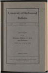 University of Richmond Bulletin - Announcement of the Summer School of Arts and Sciences