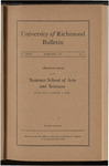 University of Richmond Bulletin - Announcement of the Summer School of Arts and Sciences