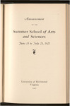 Announcement of the Summer School of Arts and Sciences