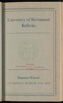 University of Richmond Bulletin Summer School