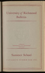 University of Richmond Bulletin Summer School