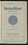 The University of Richmond Bulletin Summer School